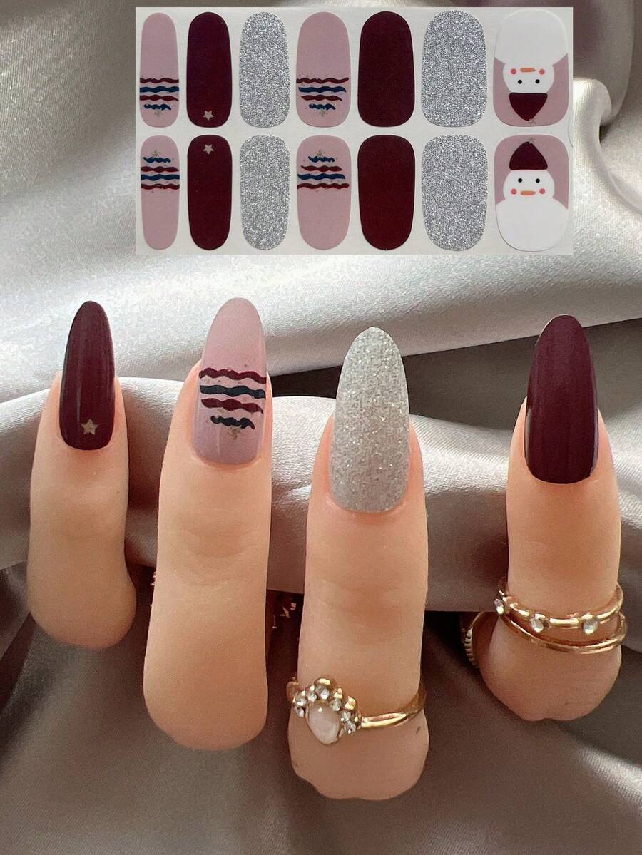 1pc Christmas Holiday Santa Claus, Reindeer, Snowflake, Bell, Wreath