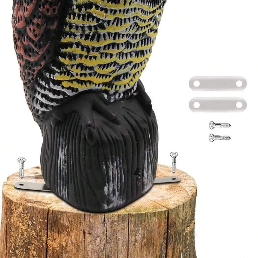 Solar Owl Repellent Lights Up Eyes Realistic Noise Protection Garden Backyard Site Keeps Animals