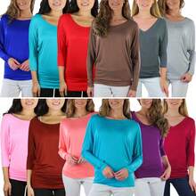 Women's Multi-Pack Of Randomly Assorted Dolman Tops - 4 Pack: Randomly Assorted - View 5