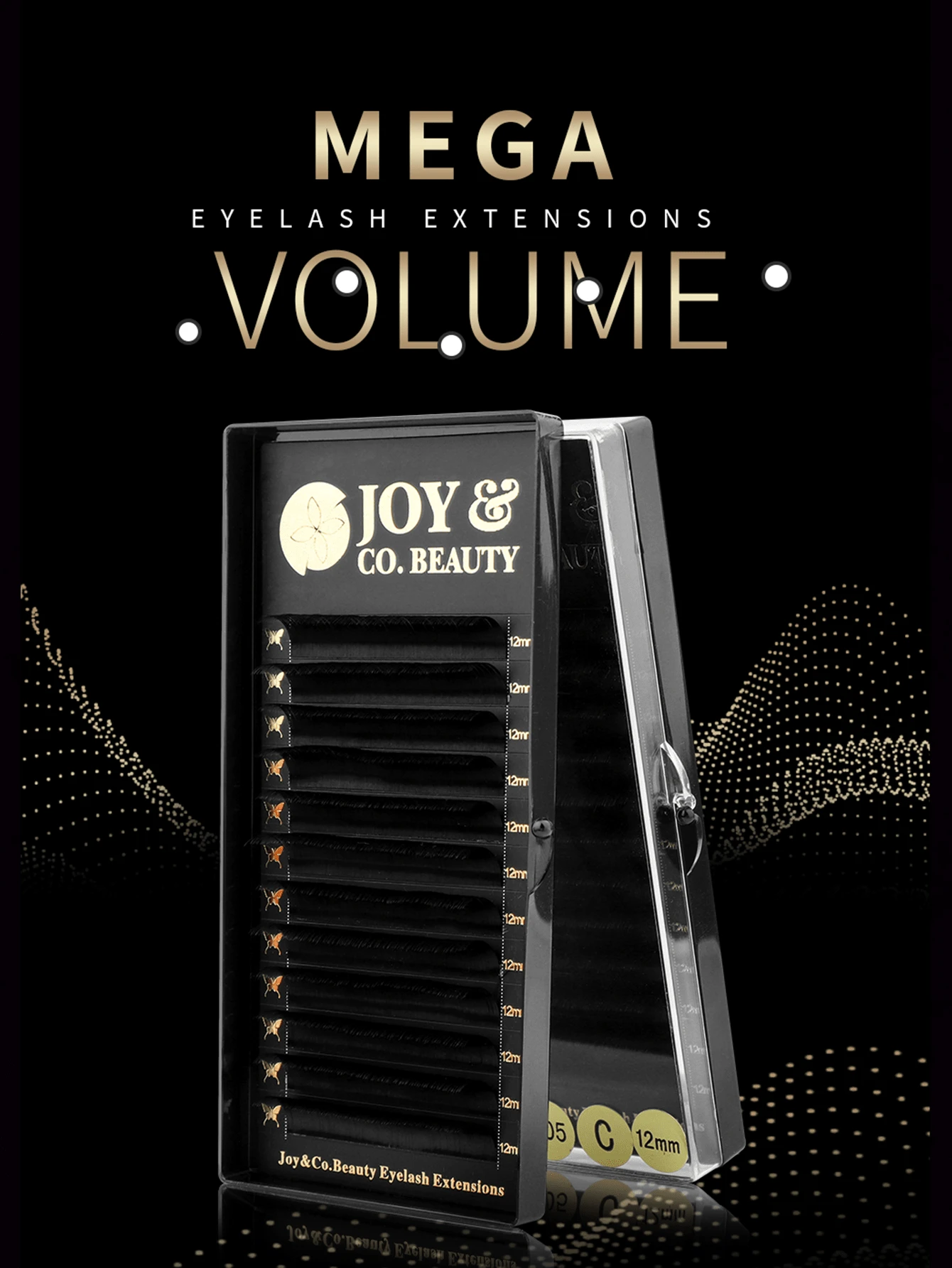 JoyCo 单根丝质睫毛 进一步所有尺寸 高品质睫毛延长 水貂，单根睫毛延长 - C - 查看 1