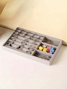 1PC 珠宝盒A（手持珠宝盒）B（拉链珠宝盒）C（3格珠宝托盘）创意便携手提包项链戒指耳环旅行珠宝盒首饰收纳盒圆形便携式珠宝收纳盒，迷你旅行包 - 彩色 - 查看 24