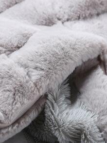 Risissida Women's Faux Fur Coat With Hood And Pockets-The Perfect Choice For Fall And Winter - Grey - View 10