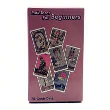 Juego de Cartas de Tarot para principiantes en color rosa, adecuado para fiestas y vacaciones, mesa de juego, tarot, oráculo, juego de cartas, cartas de tarot, tarot, cartas de oráculo - 1 juego - Ver 5