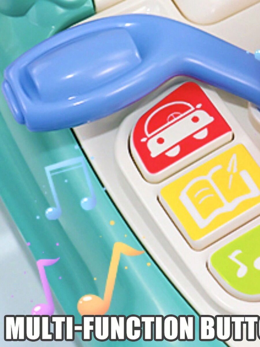 Kids Vehicle Steering Wheel Toy, Simulated Driving Lights & Music Multi