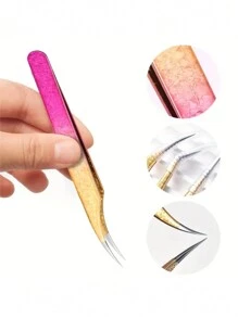 Zestaw 5 precyzyjnych pęset do przedłużania rzęs, zestaw zalotek do rzęs – profesjonalny aplikator i narzędzie do usuwania rzęs ze stali nierdzewnej z końcówkami pokrytymi tytanem, akcesoria kosmetyczne DIY do idealnych rzęs, do poprawy objętości i długości, w zestawie etui, nie wymaga baterii, prezenty dla rodziny, przyjaciół, par, na Halloween, prezenty świąteczne, na powrót do szkoły, zalotka do rzęs, pęseta do brwi, makijaż, tanio, wystrój pokoju, toaletka, podróż, sypialnia, akcesoria do makijażu, pęseta