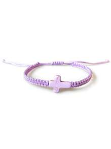 1 pieza Bestseller pulsera hecha a mano trenzada con cruz de turquesa ajustable para niños, tobillera unisex de playa