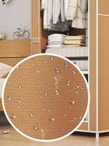 Armario portátil Tela Armario Armario Dormitorio Individual Simple - Multicolor - Ver 4