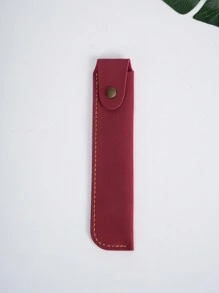 Personalização 1 peça bolsa para caneta de cor sólida, bolsa para caneta de Pu, capa para caneta anti-riscos, brinde publicitário, brinde empresarial, acessórios para dormitório de escritório (sem bolsa para caneta apenas)