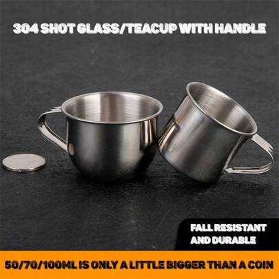 1 mini xícara de 50/70/100 ml. Xícara de chá. Xícara. Xícara de café. Design minimalista. Inquebrável e durável. Elegância refinada. Adequado para chá, álcool, água e café. Pode ser lavado na máquina de lavar louça.