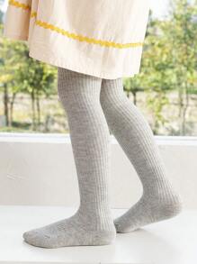 5pcs Kids Vertical Striped Tights, Casual Style Suitable For Outdoor Activities, Spring & Autumn