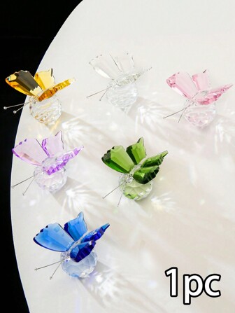 1 pieza Decoración de sobremesa de cristal con diseño de mariposa, regalo para niños, amigos, novias, cumpleaños