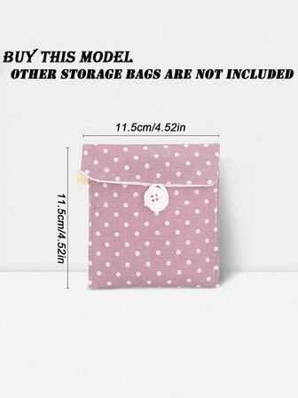 1PC Cute Cartoon Multi-Purpose Waterproof Storage Bag - Big Capacity Sanitary Napkin Storage Bag Cosmetic Storage Bag Student Travel Essentials Pencil Bag Wallet Stationery Storage Bag (The Printing Position Of The Pattern Is Not Fixed,Purple Dots Shipped Randomly)