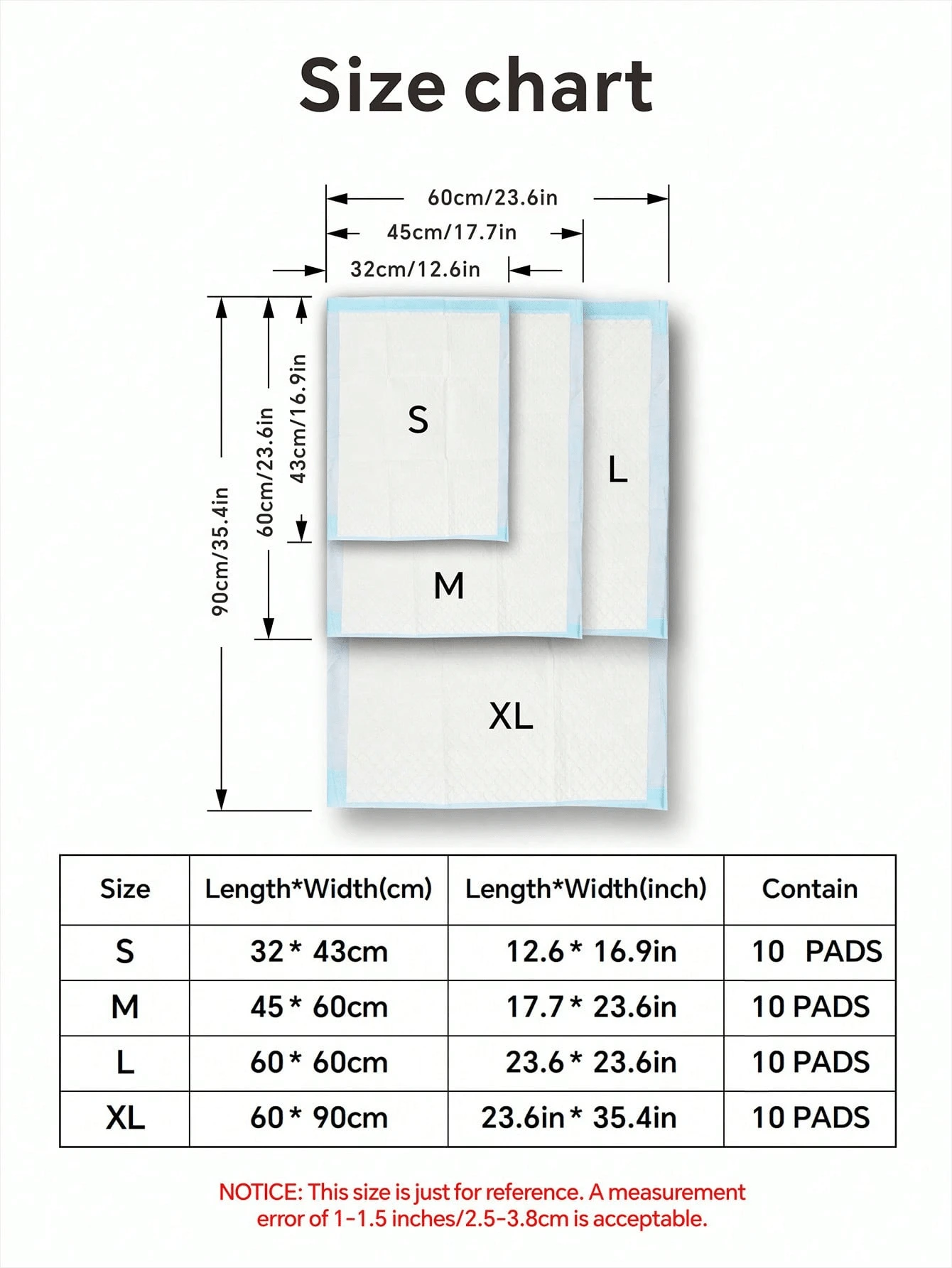 5pcs Pack Powerful Absorbent Disposable Pet Pee Pads, Dog Training