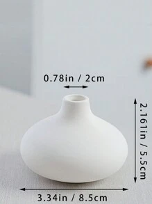 1 Piece Simple White Ceramic Vase Diy Painted Graffiti Vase For Parent Child Children Small Vase With Dried Flower Decorations Ceramic Crafts Rama Decoration Rama Home Decor Room Decor Flower Vase Glass Vase - Multicolor - View 14
