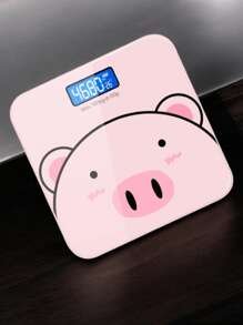 Cartoon Pig Scales, Electronic Smart Weight Scales - Pink - View 1