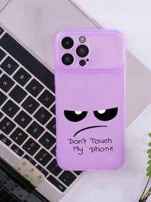 1 pieza Funda de teléfono a prueba de golpes con patrón de emoticono transparente de color morado mate que brilla en la oscuridad, compatible con iPhone, Android, OPPO, 15 Pro Max, 14 Pro Max, A52 4G, A31 4G, A23, Redmi Note 11 Pro 4G, Redmi Note 12 4G, OPPO A54, A14, A54, resistente al agua y a los arañazos - Multicolor - Ver 7