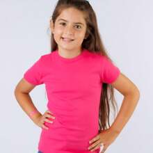 KIT OF 3 SHORT SLEEVE RIBBONS FOR GIRLS - 玫紅色 - 查看 2