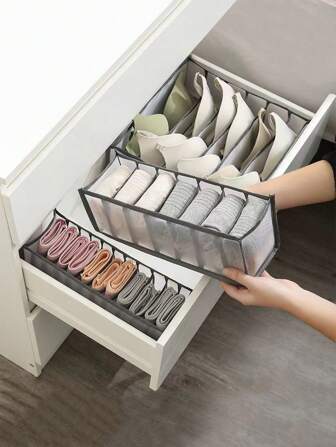 1pc Space-Saving Bra Storage Box - Multi-Functional Wardrobe Drawer Divider, Suitable For Underwear, Socks, Lingerie & Accessories - Foldable Storage Box, Good Solution For Organizing Underwear, Drawer Storage ,Jewellery Box,Pouch,Makeup Brush Holder,Brush Holder,Perfume Organiser,Pouch Bag,Gifts For Women,Christmas Gifts,Gift Ideas For Women