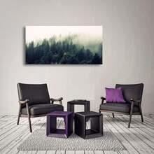 1 Tấm Canvas Trang Trí Giáng Sinh Phong Cách Rustic Poster, Tranh Phong Cảnh Rừng Sương Mù, Nghệ Thuật Treo Tường Canvas, Tranh Treo Tường Tác Phẩm Nghệ Thuật, Sẵn Sàng Treo Làm Quà Tặng, Phòng Ngủ, Văn Phòng, Phòng Khách, Trang Trí Tường, Trang Trí Nhà Cửa Và Ký Túc Xá - Nhiều màu - Xem 8