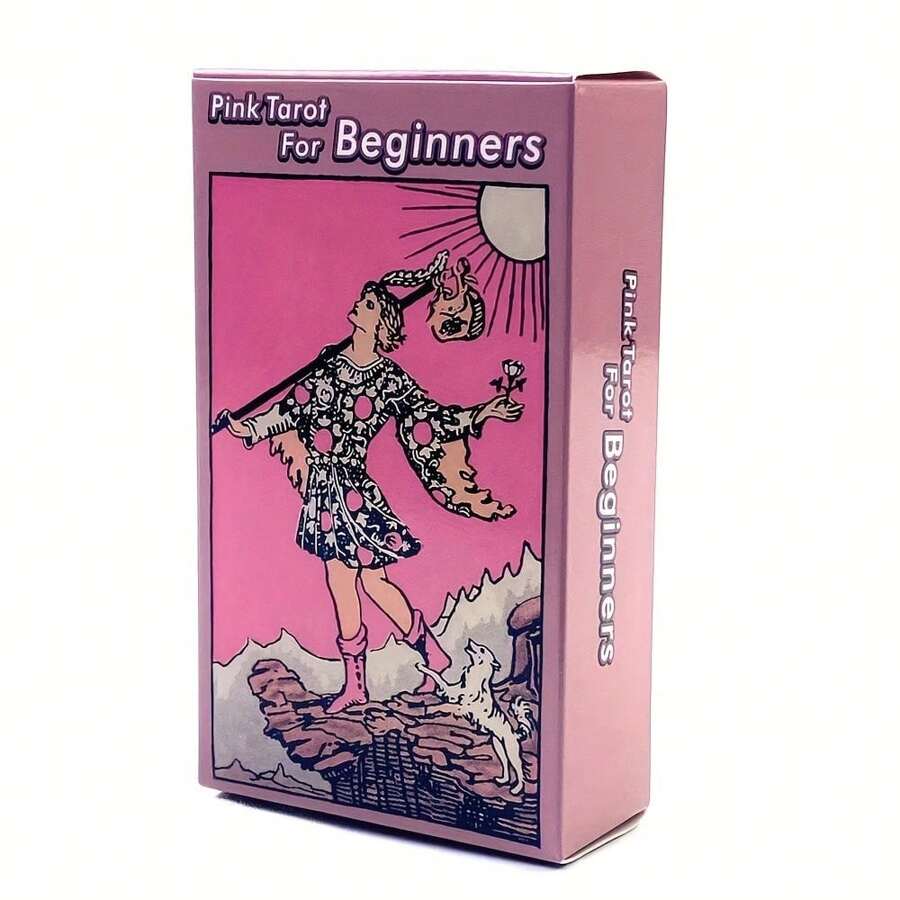 Juego de Cartas de Tarot para principiantes en color rosa, adecuado para fiestas y vacaciones, mesa de juego, tarot, oráculo, juego de cartas, cartas de tarot, tarot, cartas de oráculo - 1 juego - Ver 1