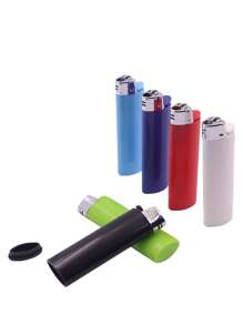 1pc Creative Lighter Shaped Storage Box (No Lighter Stone), Unique Concealed Storage Box, Disguised Lighter For Storing Personal Items, Suitable For Outdoor, Parties, Medicines, Jewelry, Cash And Other Valuables - Multicolor - View 4