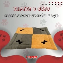 4 Bone Embroidered Dog And Cat Bed Luxury Padded Pet Mat - 黃色 - 查看 2