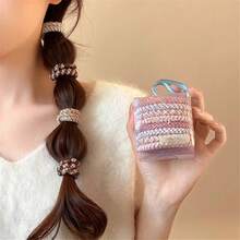 8PCS Phụ nữ Cô gái Đơn giản Cơ bản Đàn hồi Dây buộc tóc Scrunchie Dây buộc tóc đuôi ngựa Dây cao su Thời trang Băng đô Phụ kiện tóc - Nhiều màu - Xem 9