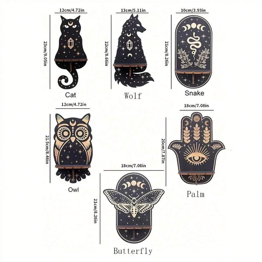 2pcs Wall Candle Holder, Wooden Wall Lamp Decoration, Wall Mounted