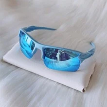 Unisex Anti-UV Sports Sunglasses - Teal Blue - View 1