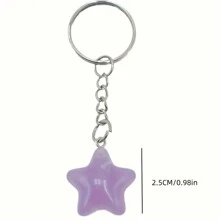 1 chaveiro criativo de estrela que brilha no escuro, adequado para bolsas e mochilas, presente perfeito para festas e aniversários, acessórios para carro, mochilas, acessórios para escola, cordão gótico fofo para bolsa Y2K com porta-identidade, acessórios para carro, pingentes para bolsa