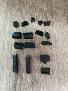 16pcs Set Of Silicone Dust Plugs Compatible With Apple Laptops
