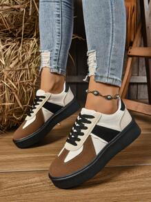 2024 Autumn/Spring Women Breathable Thick Sole Casual Sneakers, Korean Style Retro Sport Shoes, Fashion