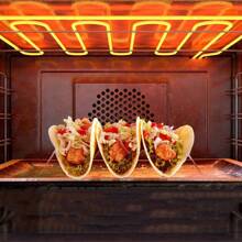 2/4pcs Stainless Steel Taco Stand, Stainless Steel Tray Holder Stand For Tacos, Tortillas, Each Can Hold 2-3 Wraps, Oven & Dishwasher Friendly - Silver - View 9