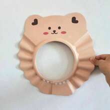 INS風格嬰兒熊熊沐浴帽，可調節兒童熊熊防水耳保護沐浴帽，洗髮護罩