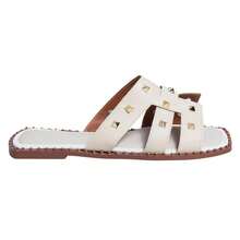 Flat Sandal With Straps And Detailed Sole - trắng - Xem 3