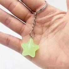 1 chaveiro criativo de estrela que brilha no escuro, adequado para bolsas e mochilas, presente perfeito para festas e aniversários, acessórios para carro, mochilas, acessórios para escola, cordão gótico fofo para bolsa Y2K com porta-identidade, acessórios para carro, pingentes para bolsa