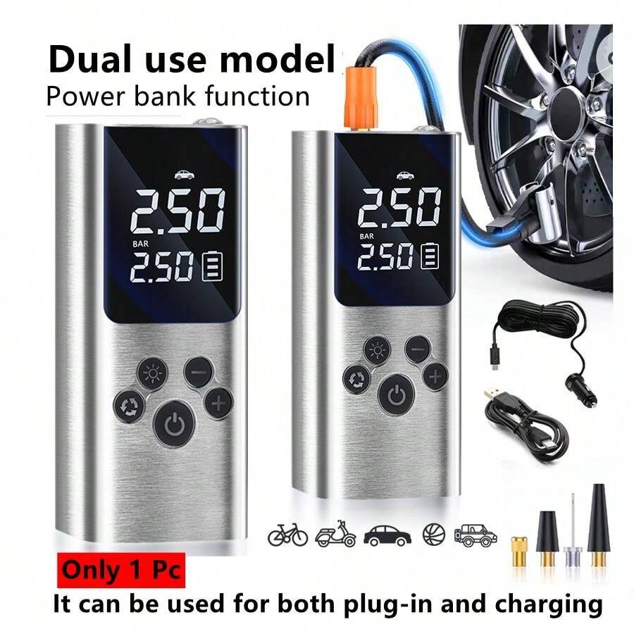 Multi Cylinder Inflation Pump Digital Display Wireless Portable SUV Car