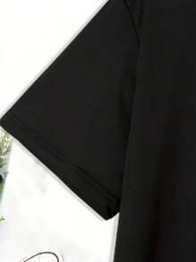 Camiseta Basica Streetwear Camisa T-Shirt Masculina Slim Promoção Algodão Varias Cores Estampada Edição Especial Super Promoção - Preto - Visão 2