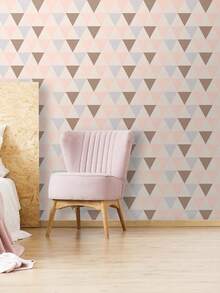 5 Meter Roll Of Self-Adhesive Pastel Triangles Wallpaper Washable Bedroom Living Room Kitchen Bathroom - Mẫu 01 - Xem 3