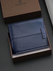 Portafoglio da uomo  nera di moda CarrKen - stile retrò, con più slot per carte, portamonete e slot per carta bancaria, regalo perfetto per il Capodanno cinese, San Valentino, vacanze primaverili/estive