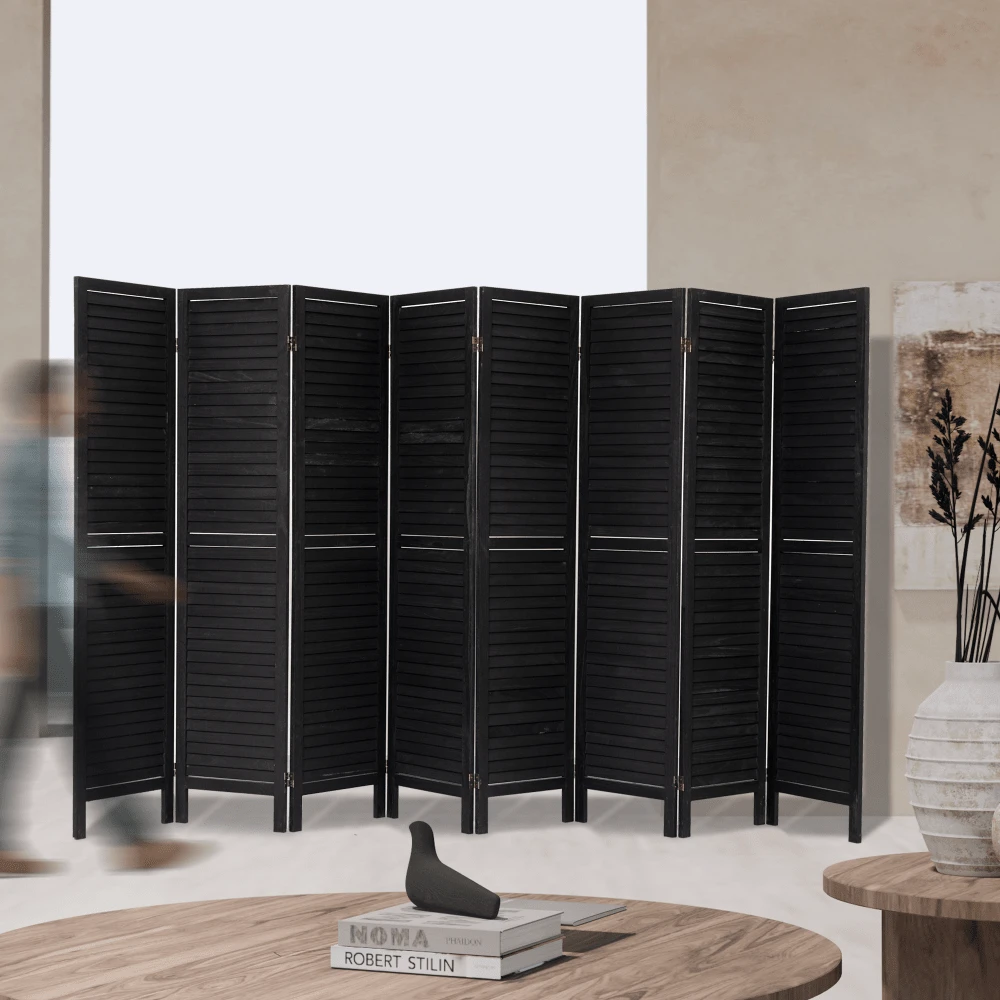 8 Panel Room Divider, Folding Room Divider Privacy Screen 5.6Ft Tall