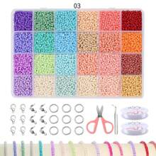 3mm 种子珠珠宝手链制作套件 24 色手链制作套件 适合女孩成人友谊手链套件用于珠宝制作