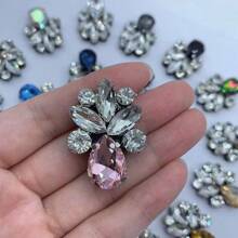 1-20pcs/Set Handmade Self-Adhesive Diamond Rhinestone Multicolor Water Drop Glass Decoration, Suitable For Shoes, Clothing, Bags, Accessories, Hair Clips, Non-Woven Fabric Clothing Accessories, Elegant Quality And Careful Craftsmanship