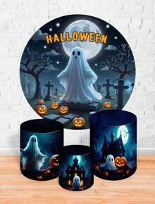 Round Panel Cover Kit + Trio Of Sublimated Cylinder Covers Party And Birthday Decoration Various Themes Children Adult Halloween Horror Fantasy - Bộ hoàn chỉnh 2247 - Xem 2
