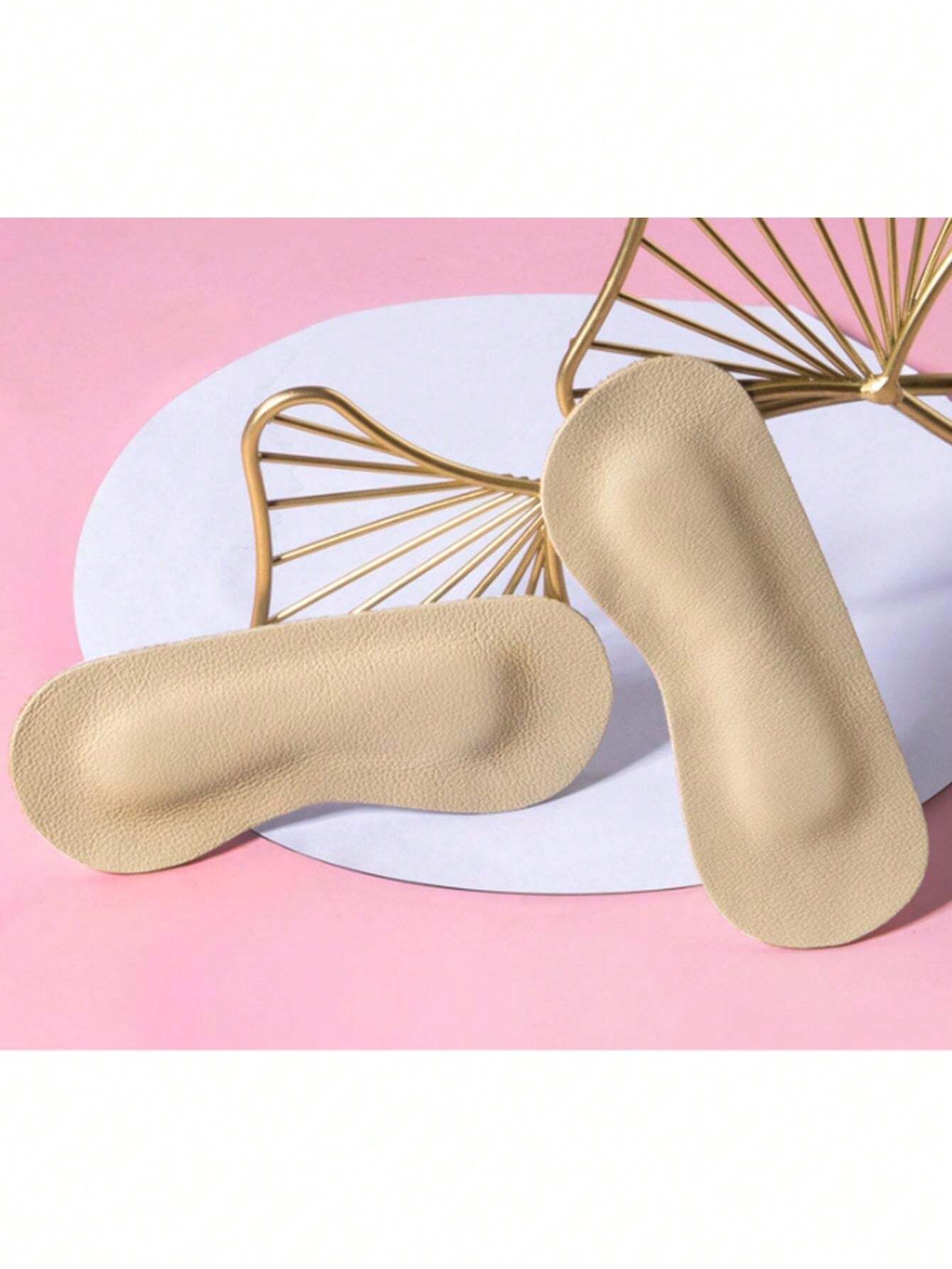 NICENEEDED 4 Pcs Women Strap Cushion Insert Heel Grips Adhesive Heel Liners Anti Slip Shoe Pads Foot Pain Relief Products Black And Beige Thin Heel Straps For High Heels Women Men Loose Shoes - View #2