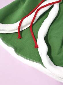 1 件猫咪圣诞主题宠物服装，圣诞斗篷，适合小型/中型宠物 - 綠色 - 查看 2