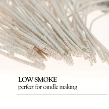 Wax Candle Wick - Pre-Waxed, 6 Inch Long, Suitable Thickness For Best Smoking Effect - Durable Metal Base, Very Suitable For Candle Making