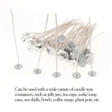 Wax Candle Wick - Pre-Waxed, 6 Inch Long, Suitable Thickness For Best Smoking Effect - Durable Metal Base, Very Suitable For Candle Making