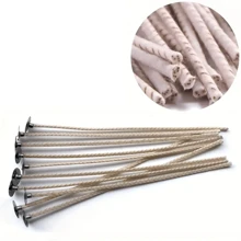 Wax Candle Wick - Pre-Waxed, 6 Inch Long, Suitable Thickness For Best Smoking Effect - Durable Metal Base, Very Suitable For Candle Making