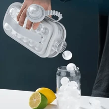 Portable Ice Bottle Squeeze Silicone Round Ice Cube Mold/Kitchen Gadget - trắng - Xem 2